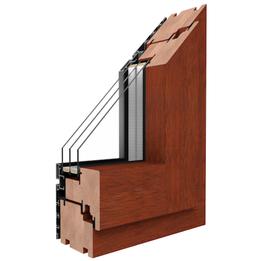 Produkt-Render — Duoline Holz-Alu-Fenster