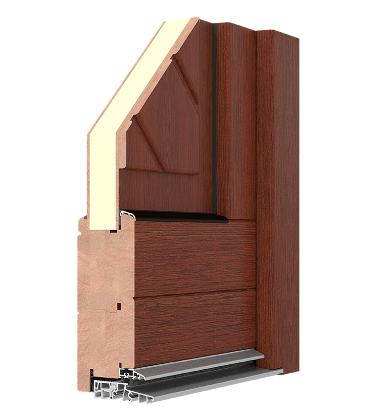 Produkt-Render — Softline Holz-Haustür