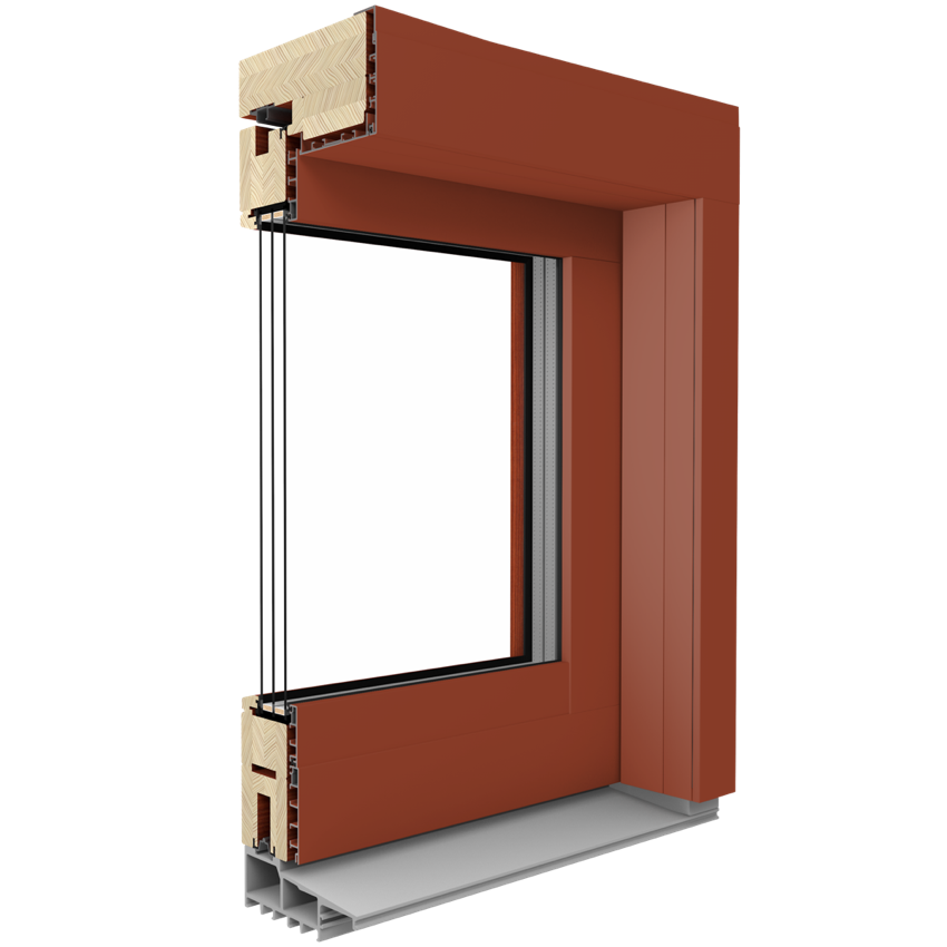 Produkt-Render — Duoline HS Holz-Alu-Hebe-Schiebe